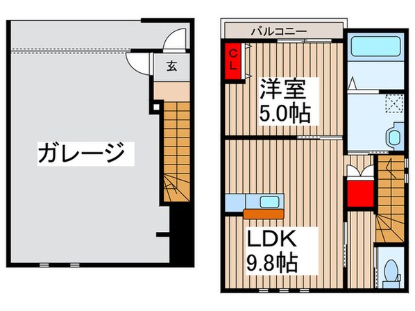 いえガレージＢの物件間取画像